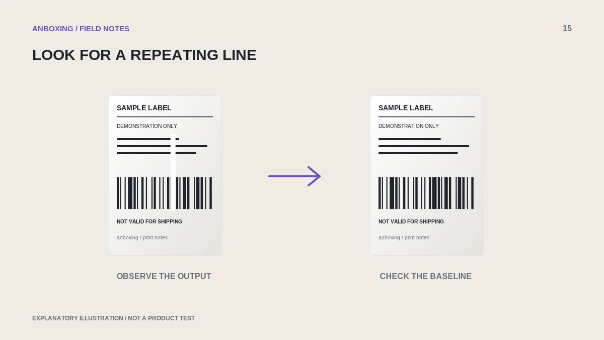 Explanatory illustration for clean a thermal label printer without damaging the print head